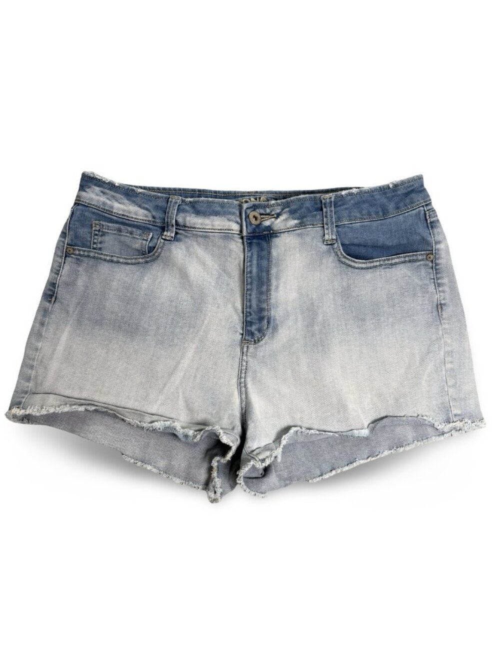 Arizona Ombre Faded Cutoff Jean Shorts Womens 15 Blue Indie Grunge Beach Stretch
